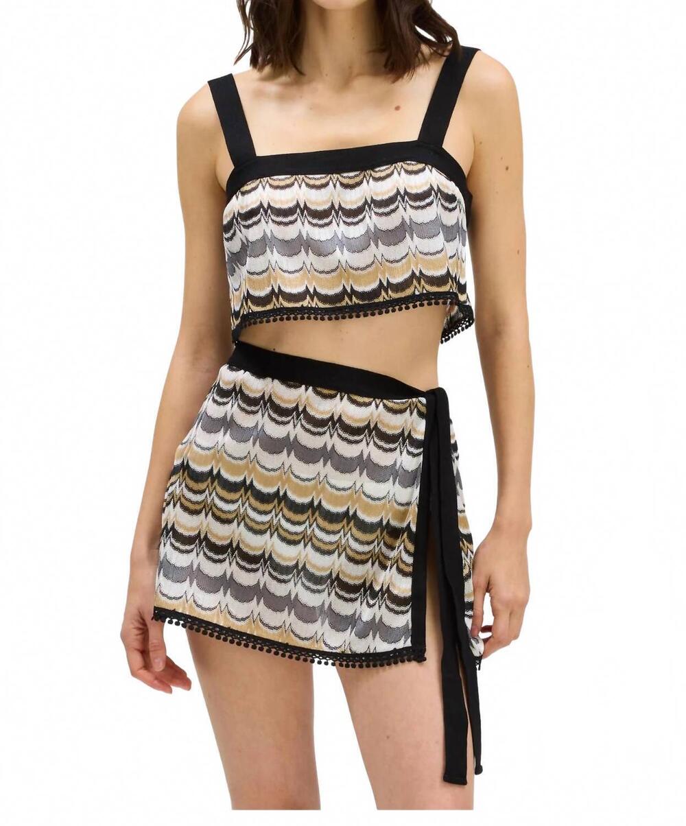 NEW ALLISON NEW YORK maribel tank top in zigzag